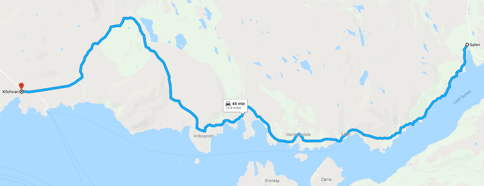 B8007 from Salen to Kilchoan