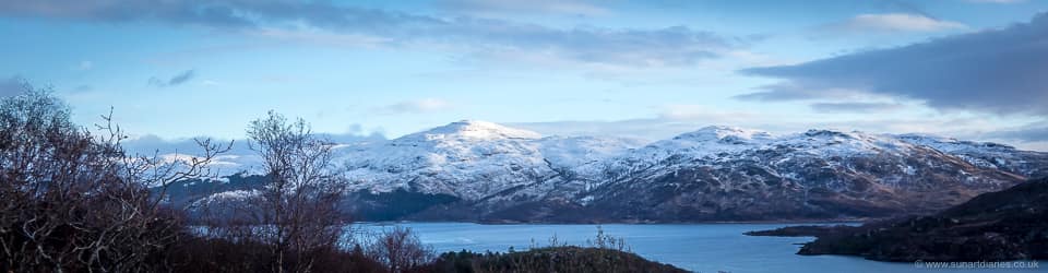 Winter snow on the Morvern hills