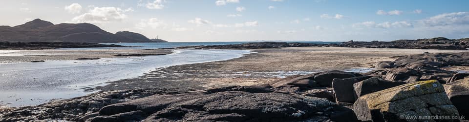 Sanna Bay looking towards Ardnamurchan Point and the lighthouse