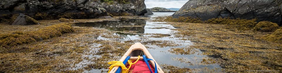 Exploring the channel between islands on Loch Sunart