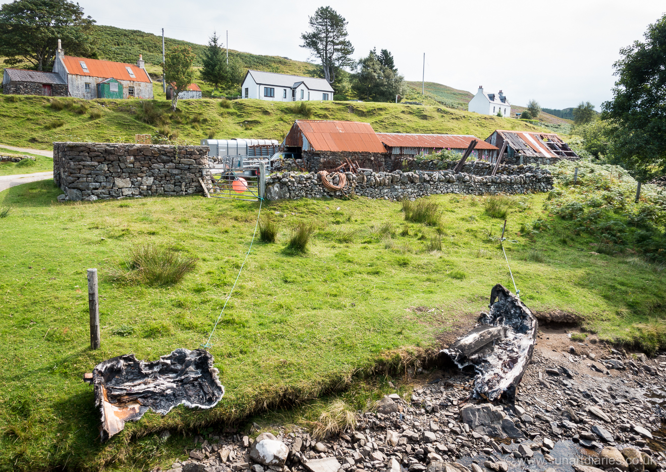 Burnt boat in Ockle